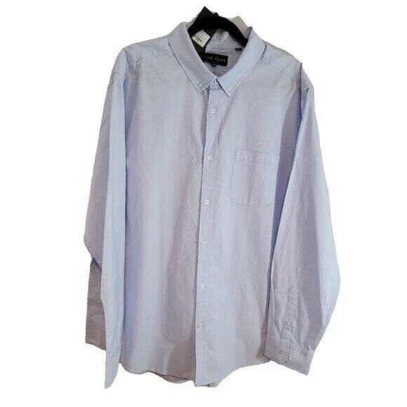 Five Four Dress Shirt Men's Sz 2XL Pinstripe Button Up Light Blue NWT - Picture 1 of 10